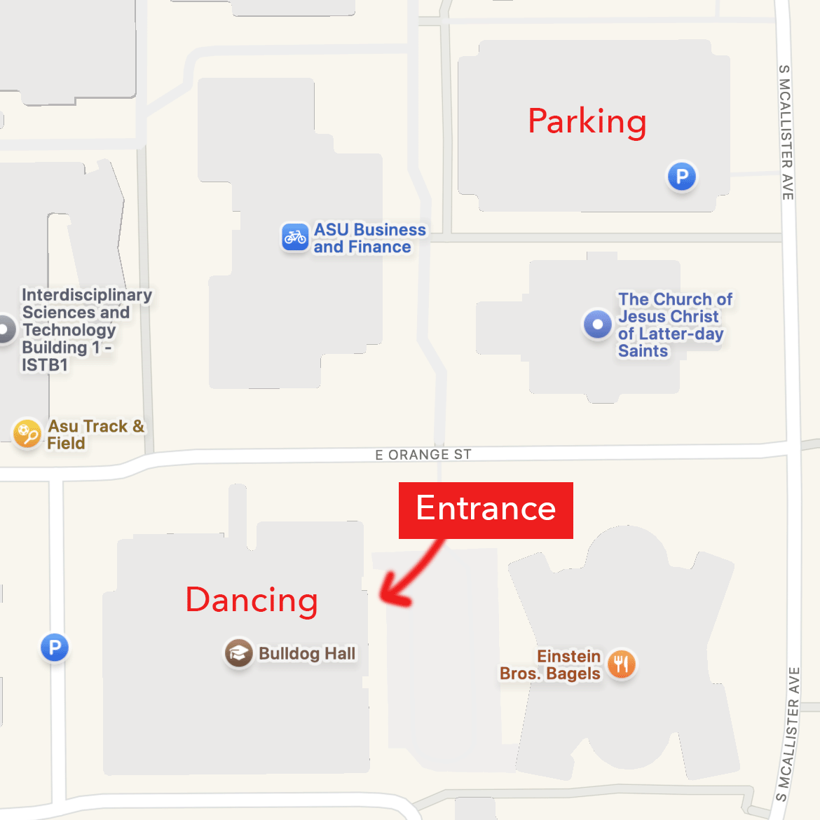 Room 192 Entrance at Bulldog Hall 